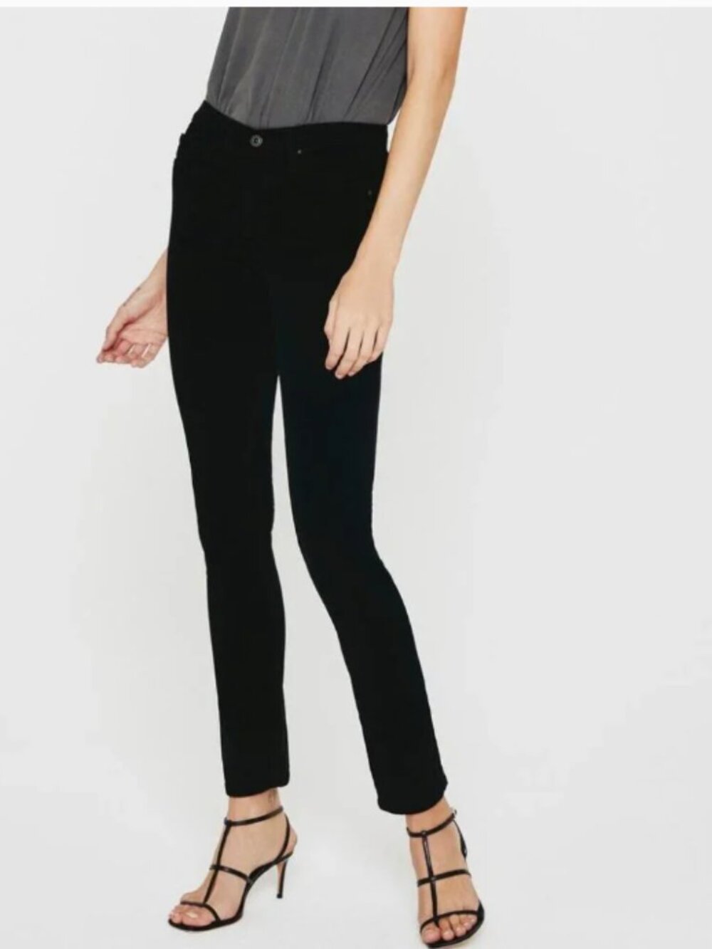 AG Adriano‎ Goldschmied Prima Cigarette Leg Jean Super Black Corduroy Pants 29